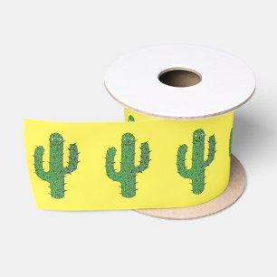 Ruban En Satin Jour des morts heureux Cactus Patterned