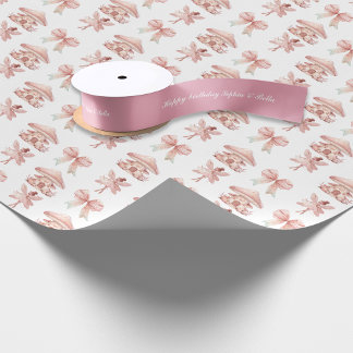 Ruban En Satin Joyeux Anniversaire Rose Ruban Girls Twins Anniver