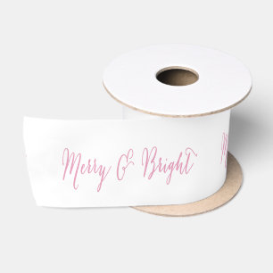 Ruban En Satin Joyeux et lumineux ruban de vacances du rose  