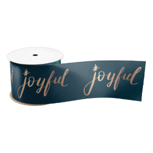 Ruban En Satin Joyeux, Étoile verte Noël