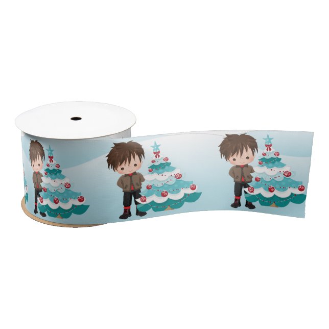 Ruban En Satin Joyeux Noël (Bobine)