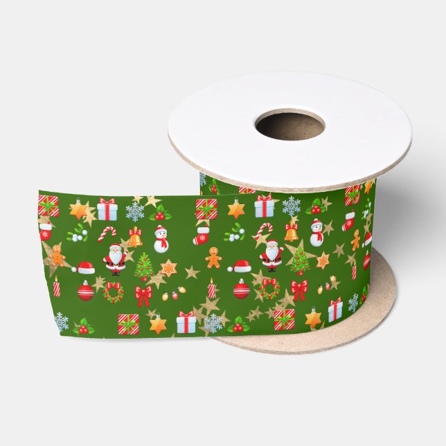 Ruban En Satin Joyeux Noël (Bobine)