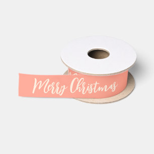 Ruban En Satin Joyeux Noël bleu rose et blanc traditionnel