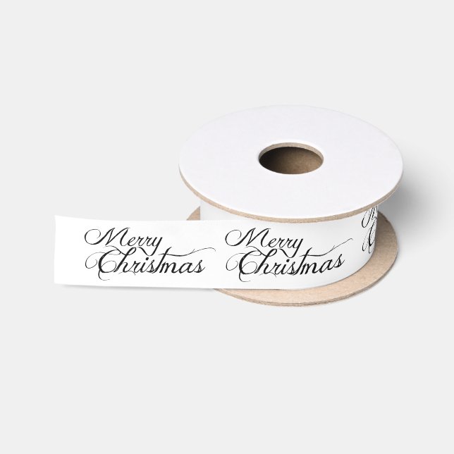 Ruban En Satin Joyeux Noël Couleur personnalisée Ruban de Noël (Bobine)