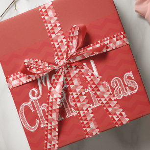 Ruban En Satin Joyeux petit Noël personnalisé Arbres Abstraits