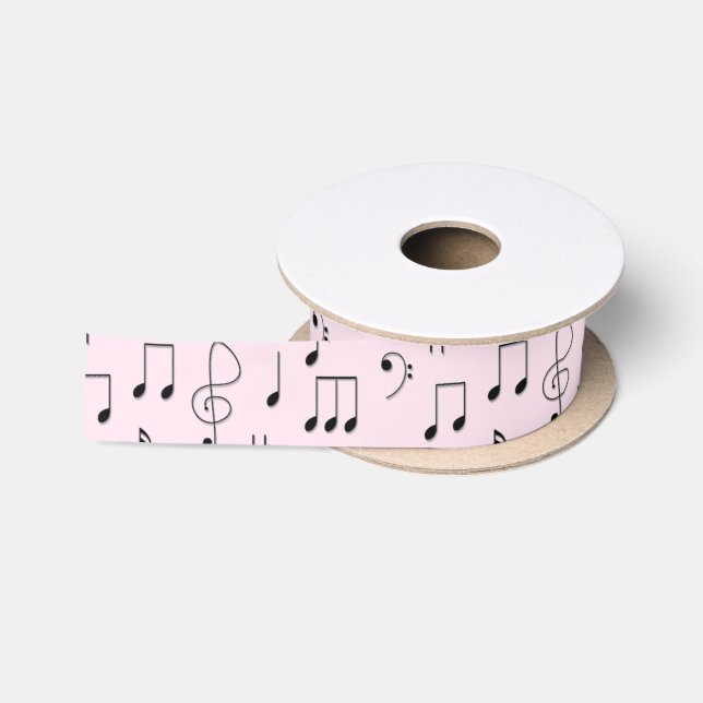 Ruban En Satin Juste Noté Rose (Bobine)