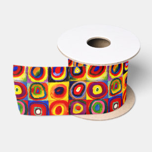 Ruban En Satin Kandinsky Farbstudie Cercles Carré Quadrate Art
