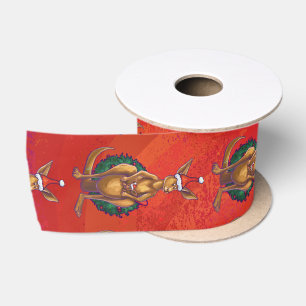 Ruban En Satin Kangaroo Xmas En Rouge