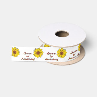 Ruban En Satin La grâce est Extraordinaire - Tournesol