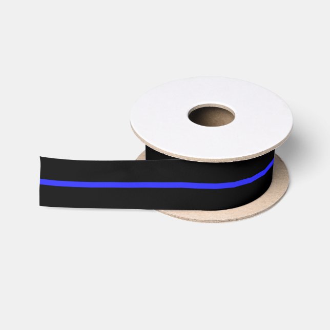 Ruban En Satin La police de police amincit Blue Line (Bobine)