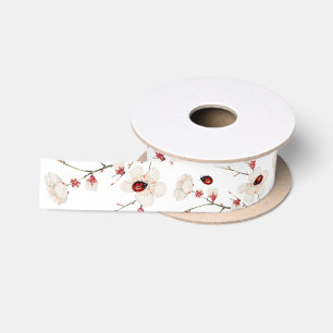 Ruban En Satin Ladybug Log Bug Floral