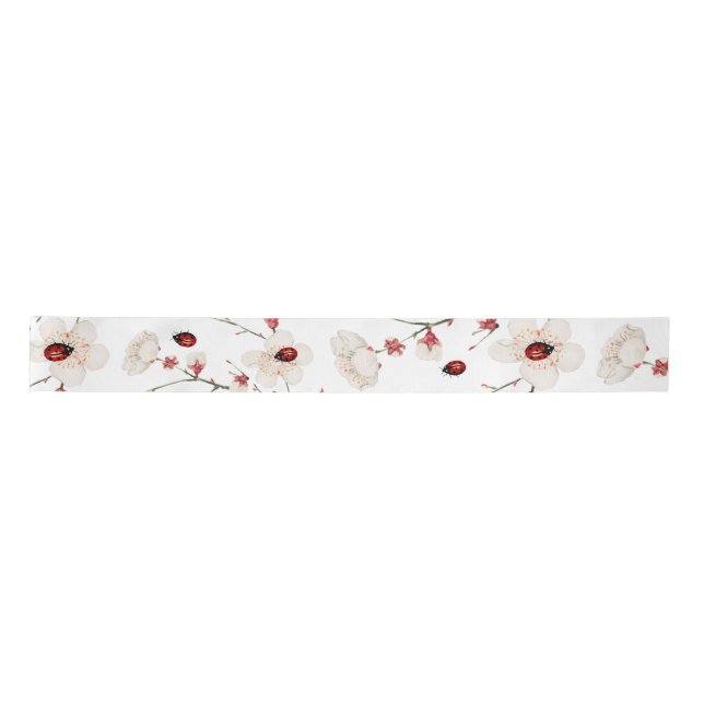 Ruban En Satin Ladybug Log Bug Floral (Devant)