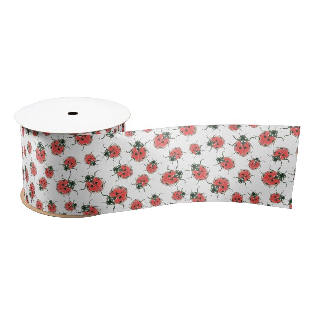 Ruban En Satin Ladybugs (Bobine)