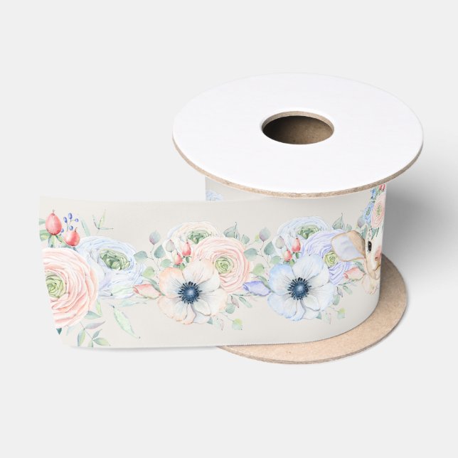 Ruban En Satin Lambe rose bleu Sexe Neutre Révélation (Bobine)