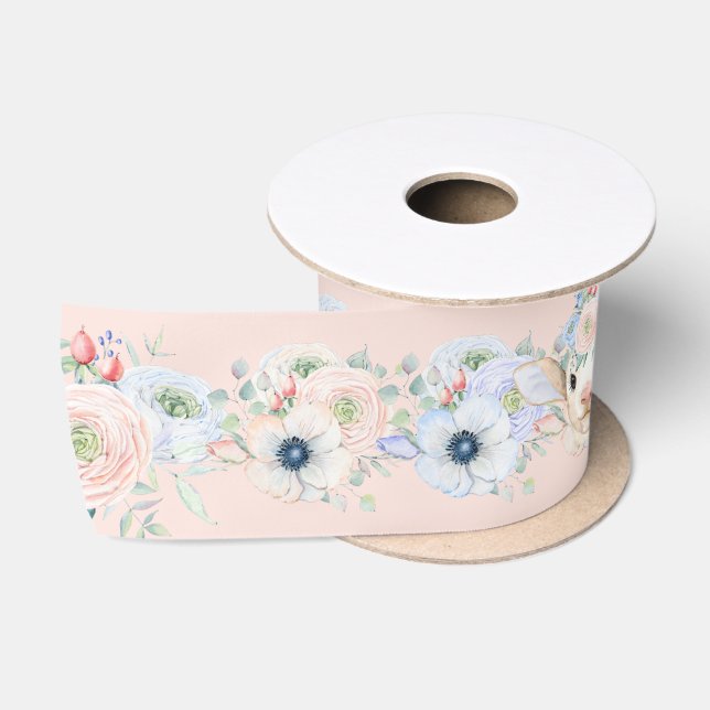 Ruban En Satin Lambe rose bleu Sexe Neutre Révélation (Bobine)
