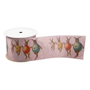 Ruban En Satin Lapin de Pâques Œufs Dansants