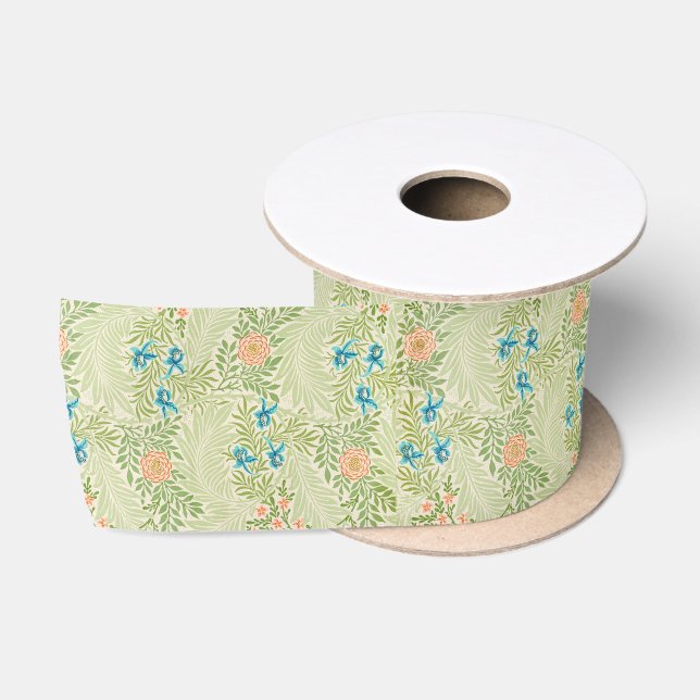 Ruban En Satin Larkspur Motif (par William Morris) (Bobine)