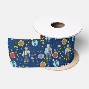 Ruban En Satin L'astronaute spatiale Homme coloré