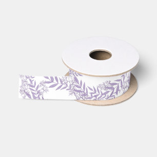 Ruban En Satin Lavande violet Mariage Vintage Botanique