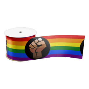Ruban En Satin Le drapeau de couleur des personnes queer de Slipp