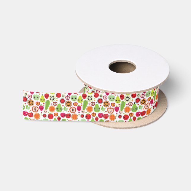 Ruban En Satin le fruit badine la pomme d'illustration (Bobine)