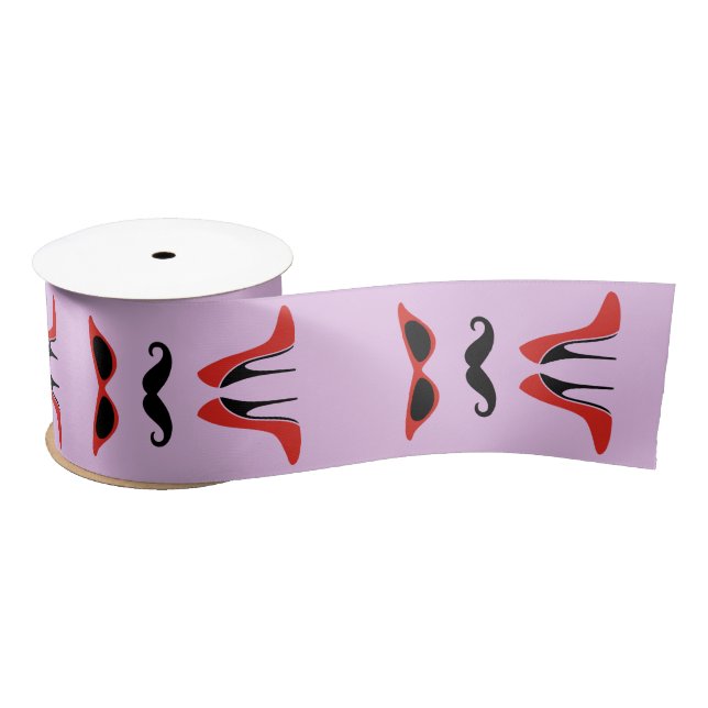 Ruban En Satin Le look parfait en noir et rouge + votre idée (Bobine)