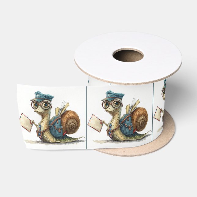 Ruban En Satin Le Mailman d'escargot livre du courrier (Bobine)