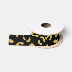 Ruban En Satin Leopard d'or, Parties scintillant d'or, Motif de l