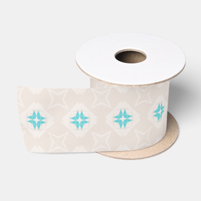Ruban En Satin L'étoile Navajo Aqua Tan (Bobine)