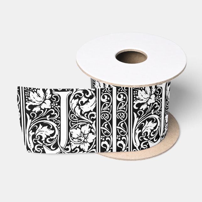 Ruban En Satin Lettre J Monogramme médiéval Art Nouveau (Bobine)