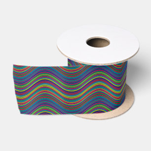Ruban En Satin Ligne Abstraite cool de Wavy art Thunder_Cove