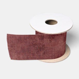Ruban En Satin Lin Faux Rouge profond