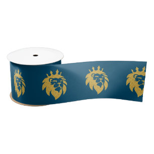Ruban En Satin Lion Avec Couronne - Style Or 1