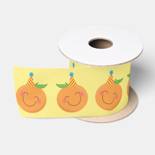 Ruban En Satin Little Cutie Tangerine Anniversaire Fête Satin Rub