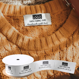Ruban En Satin Logo Étiquettes Tags pour vêtements faits à la mai