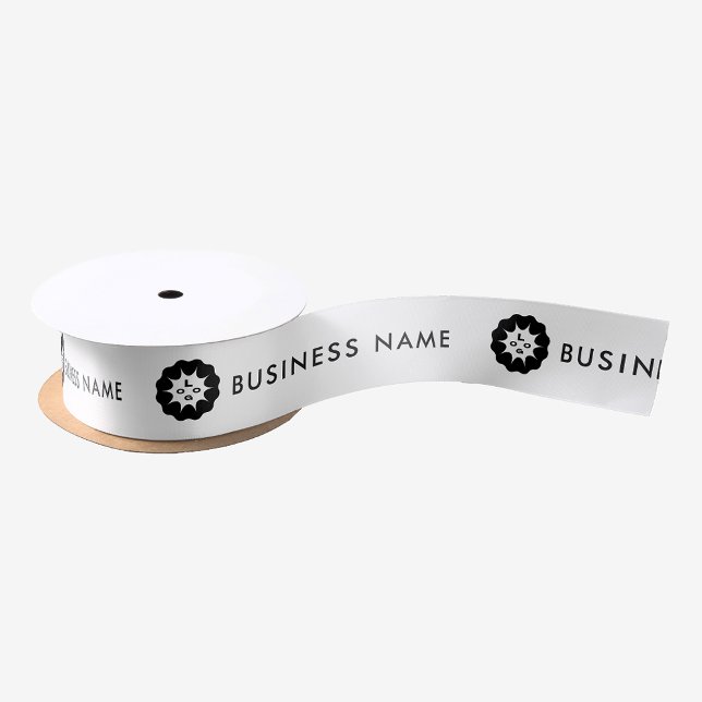 Ruban En Satin Logo ou icône d'entreprise + nom marque d'entrepri (Créateur téléchargé)