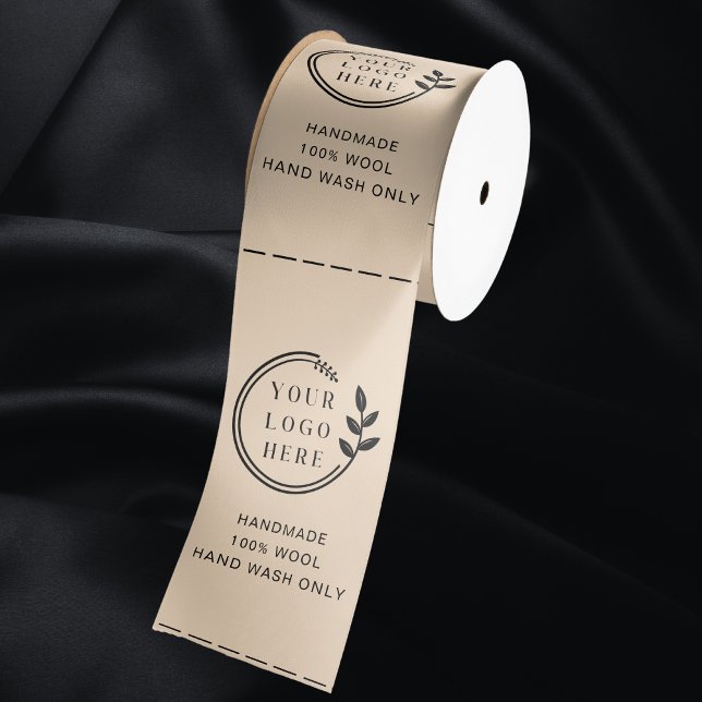Ruban En Satin Logo Professionnel Personnalisé Garderie Vêtements (Créateur téléchargé)