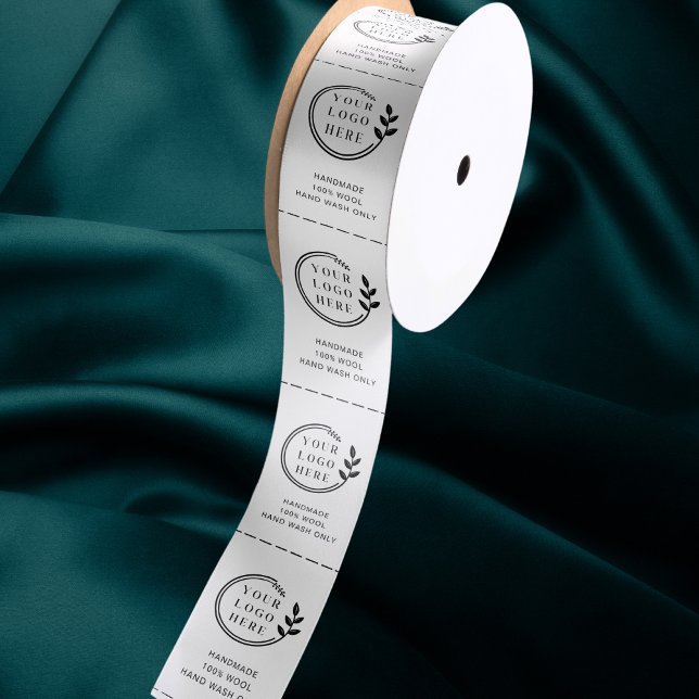 Ruban En Satin Logo Professionnel Personnalisé Garderie Vêtements (Créateur téléchargé)