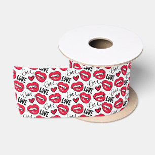 Ruban En Satin Love Red Lips