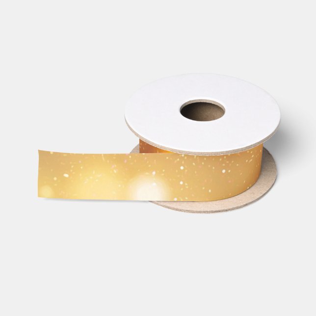 Ruban En Satin Lumières dorées (Bobine)