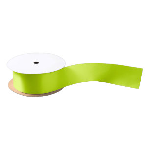 Ruban En Satin Lumineuse Lime vert couleur solide