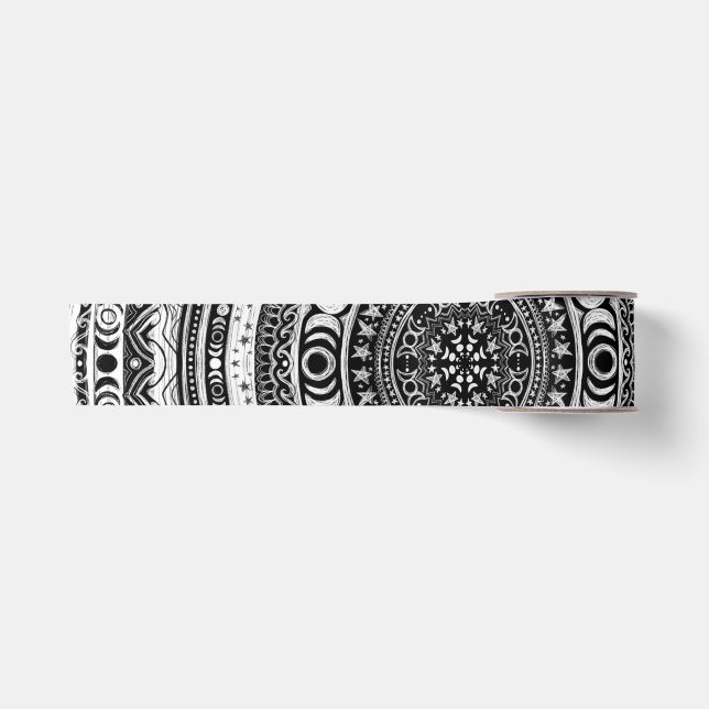 Ruban En Satin Lune Enfant Mandala Triple Lune Sorcière (Devant)