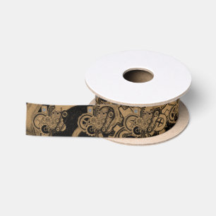 Ruban En Satin Machines à vapeur (Brassy)