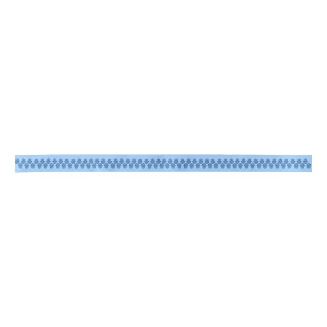 Ruban En Satin Main de henné de Hamsa (bleu) (Devant)