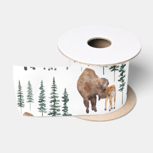 Ruban En Satin Mama Baby Bison