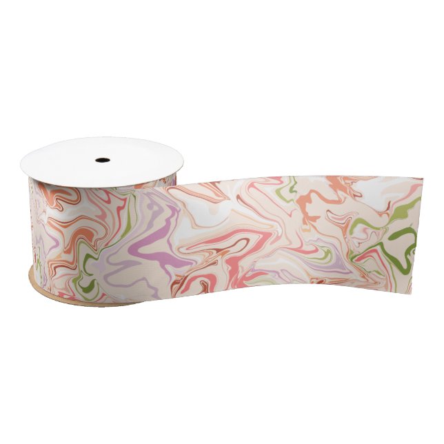Ruban En Satin Marbre du Jardin de Daisy (Bobine)