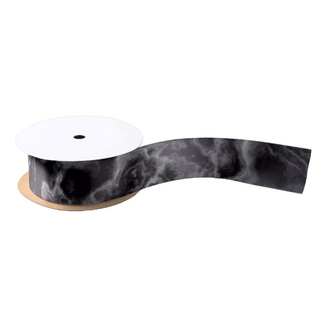 Ruban En Satin Marbre noir (Bobine)