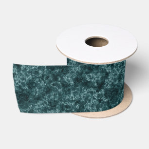 Ruban En Satin Marbre noir turquoise