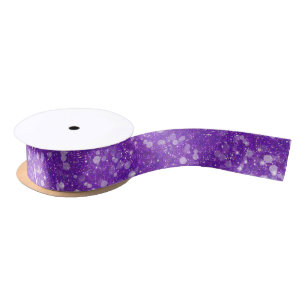 Ruban En Satin Mardi Gras Violet Couleur Parties scintillant Blin