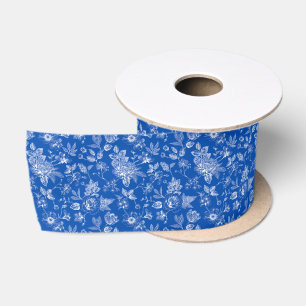 Ruban En Satin Mariage antique de style Chinois bleu et blanc